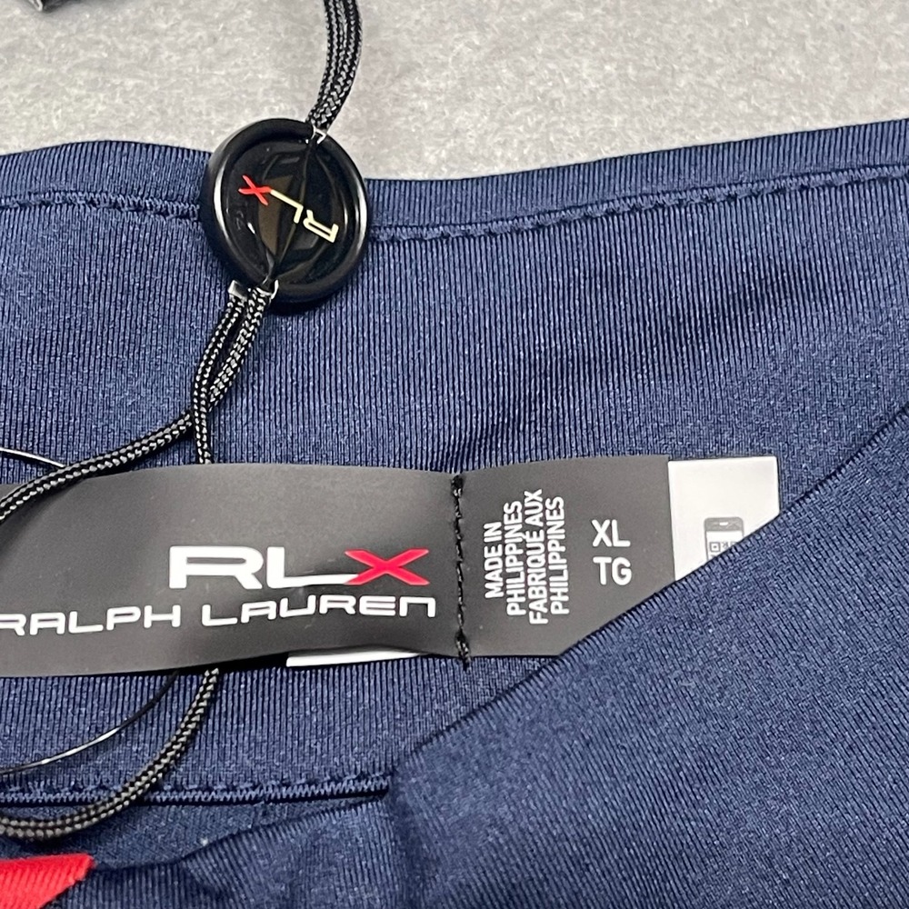 RLX Ralph Lauren Sweatshirt Mens XL Red Navy Colorblock Golf Wicking 1/4 Zip - Picture 3 of 12